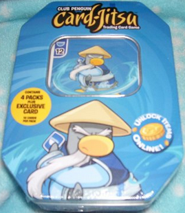 Club Penguin Card Jitsu Water Window Tin