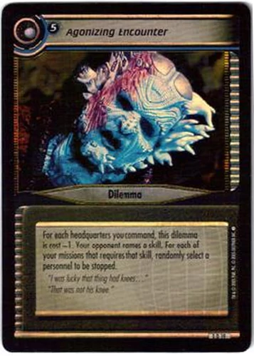 Star Trek 2nd Edition Agonizing Encounter  0D19 Foil Promo Card (no logo)